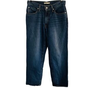 Levi's '94 Baggy Straight Crop Dark Denim High Rise Y2K Grunge Cotton Womens‎ 30